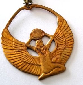 Egyptian inspired art deco necklace